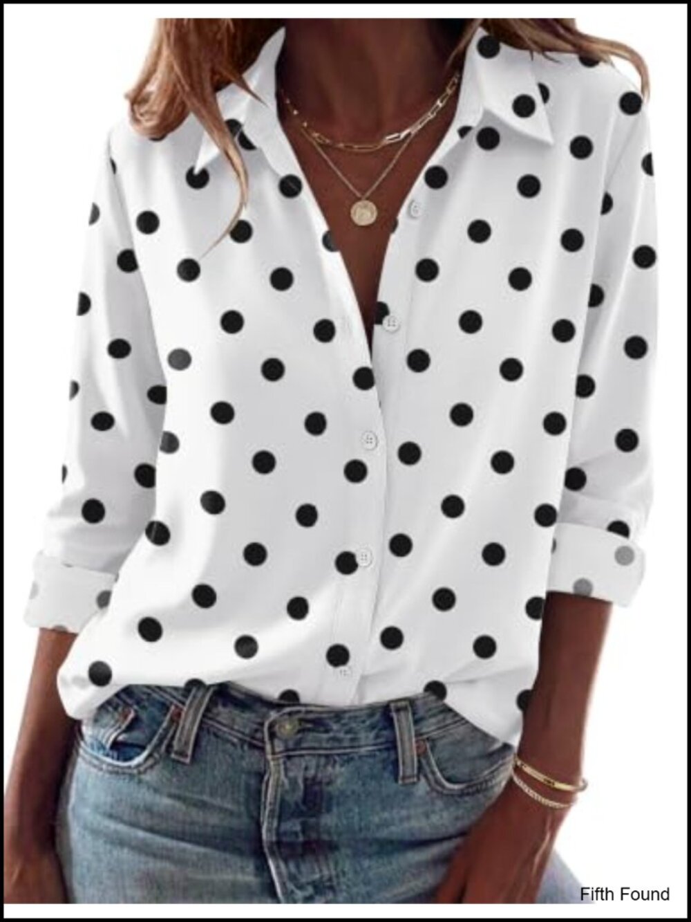 Women's Button Down Blouse Long Sleeve Loose Fit Casual Work Top